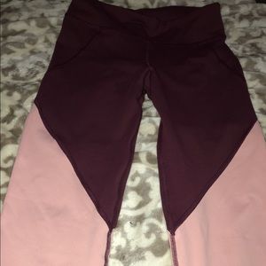 Red and pink leggings